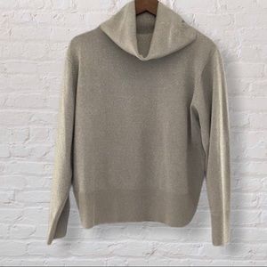 Shimmery Silver turtleneck sweater